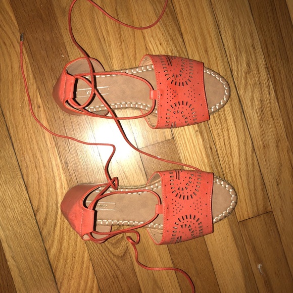 Lace Up Espadrille Sandals - Picture 1 of 3